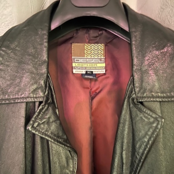 Diesel Black Leather jacket - Picture 2 of 7